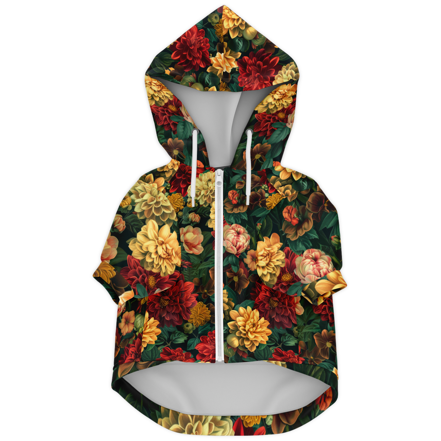 Floral Muster Mensch-Hund Kapuzenpullover Set  Mensch-Hund Kapuzenpullover Set TwinTails