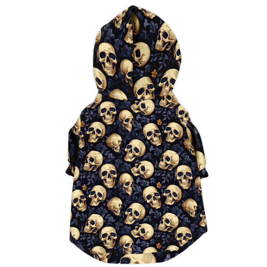 Skulls Muster Hund Kapuzenpullover  Athletic Dog Zip-Up Hoodie - AOP TwinTails