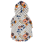 Flower Dots Pattern Mensch-Hund Kapuzenpullover Set  Mensch-Hund Kapuzenpullover Set TwinTails