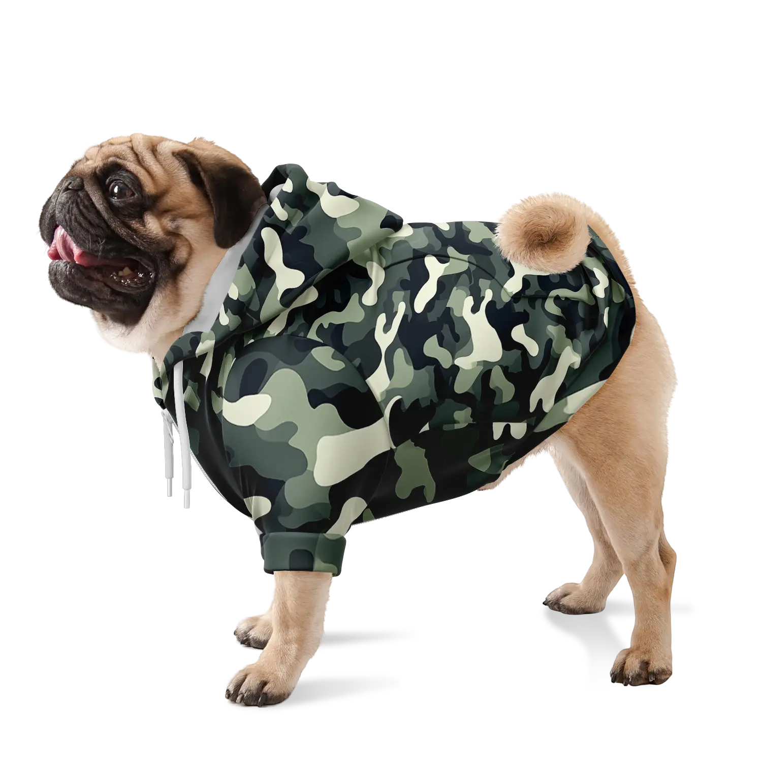Camouflage Hund Kapuzenpullover  Athletic Dog Zip-Up Hoodie TwinTails