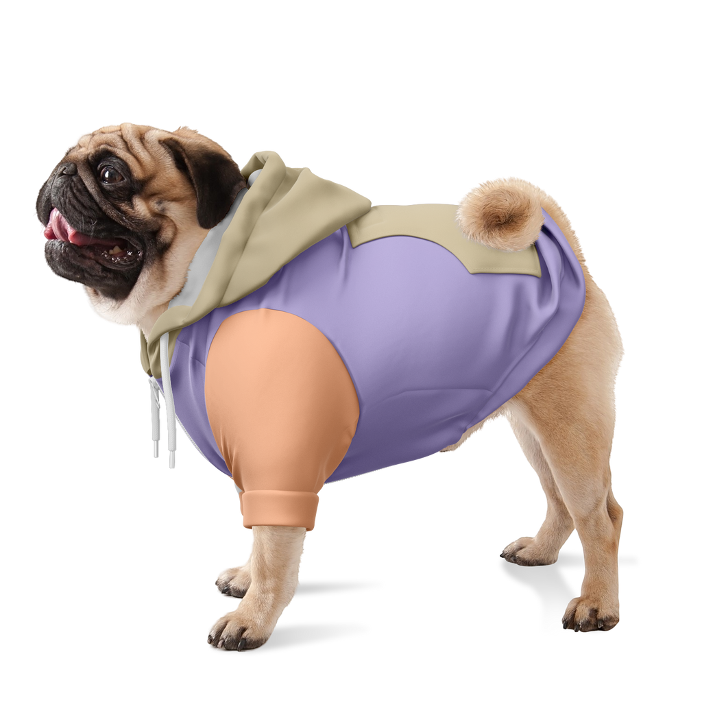 Dusty Lavender Hund Kapuzenpullover  Dusty Lavender Hund Kapuzenpullover TwinTails