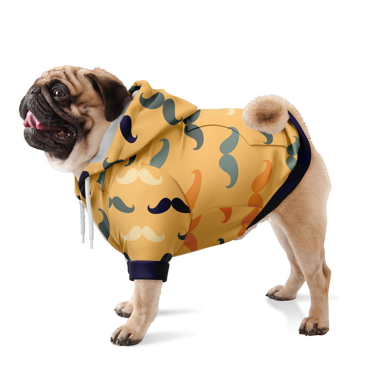 Mustache Hund Kapuzenpullover  Mustache Hund Kapuzenpullover TwinTails