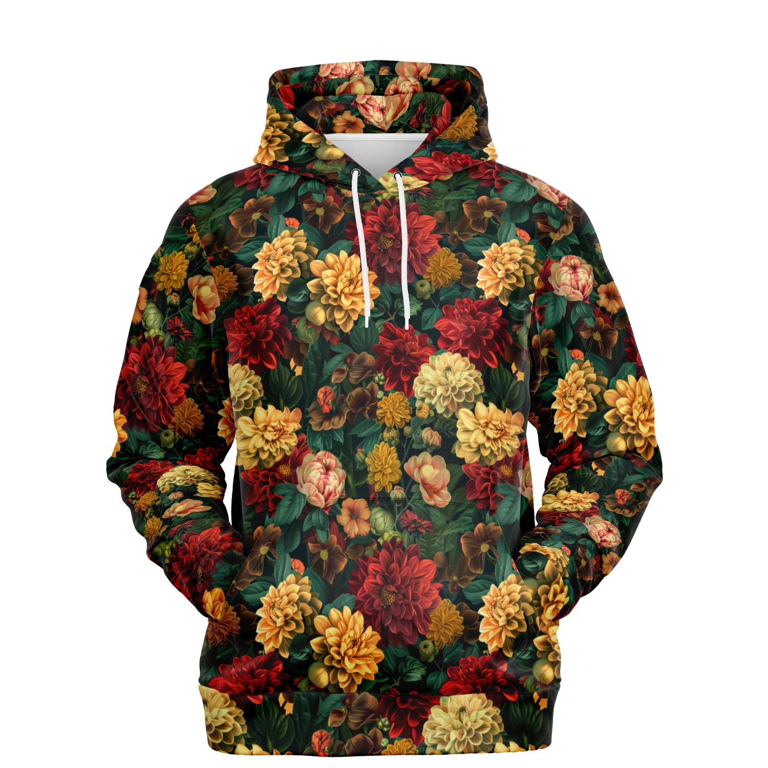Floral Muster Mensch-Hund Kapuzenpullover Set  Mensch-Hund Kapuzenpullover Set TwinTails