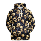 Skulls Muster Mensch-Hund Kapuzenpullover Set  Mensch-Hund Kapuzenpullover Set TwinTails