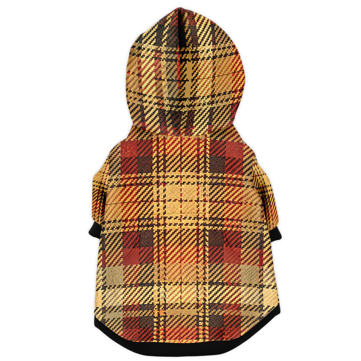 Herbstkaro Mensch-Hund Kapuzenpullover Set  Herbstkaro Mensch-Hund Kapuzenpullover Set TwinTails