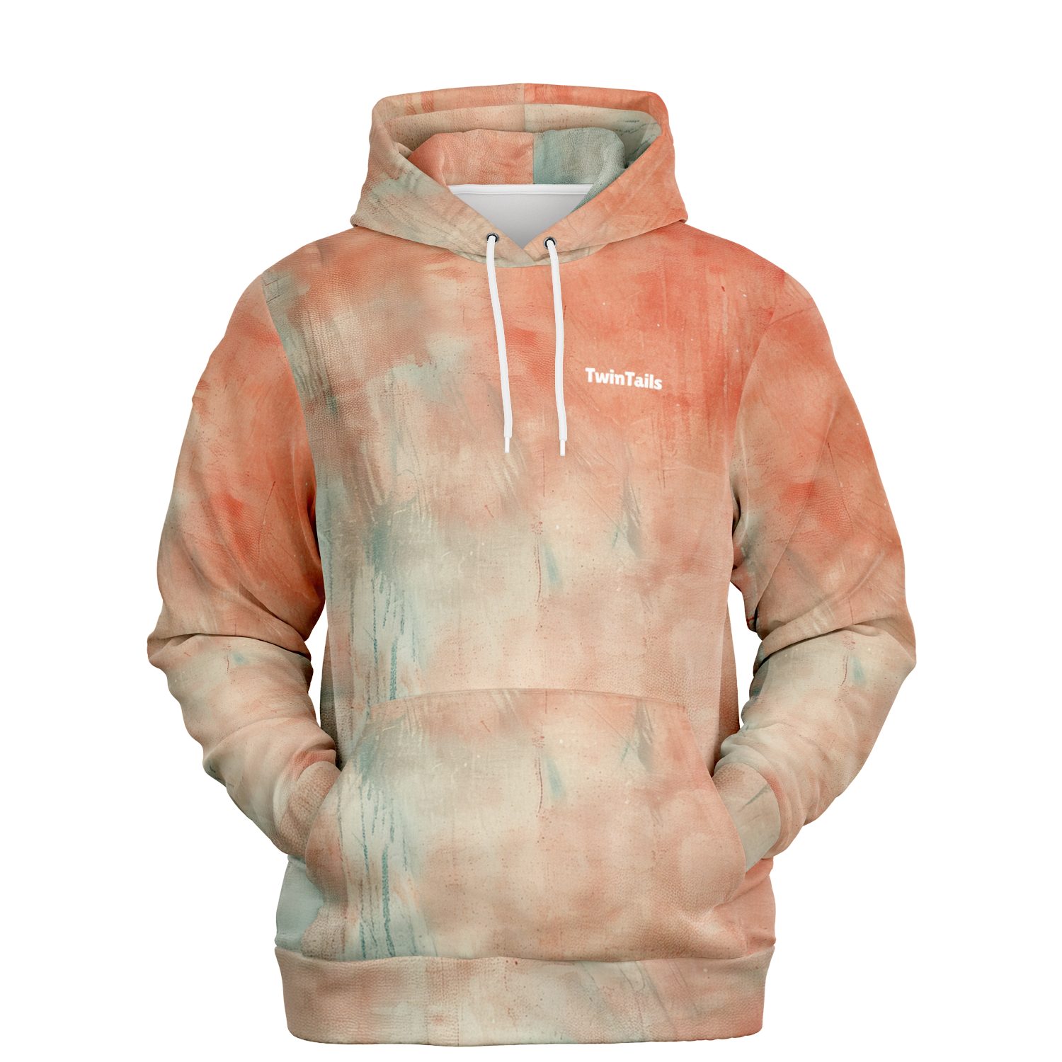 Samt Orange Kapuzenpullover - Unisex  Athletic Hoodie - AOP TwinTails