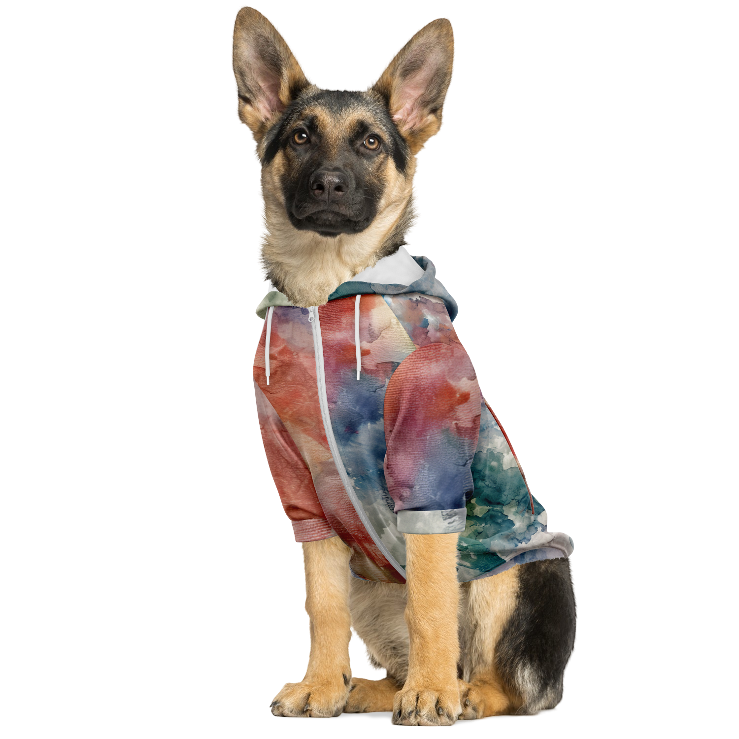 Samt Orange Hund Kapuzenpullover  Hund Kapuzenpullover TwinTails