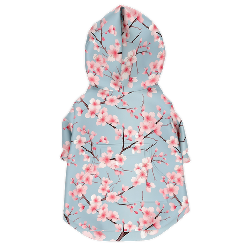 Cherry Blossom Hund Kapuzenpullover  Athletic Dog Zip-Up Hoodie - AOP TwinTails