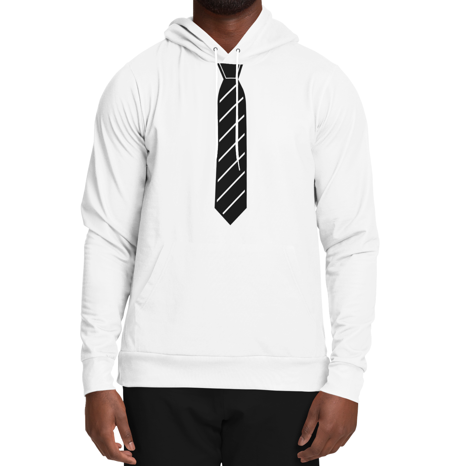 White Necktie Kapuzenpullover - Unisex  Athletic Hoodie - AOP TwinTails