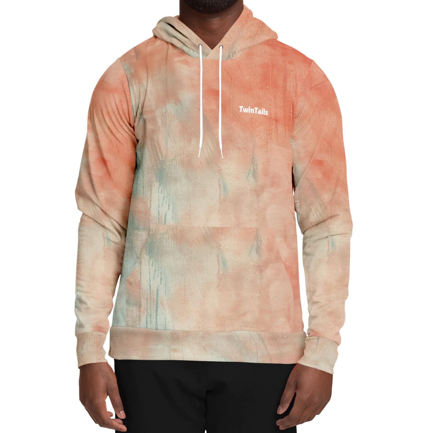 Samt Orange Kapuzenpullover - Unisex  Athletic Hoodie - AOP TwinTails