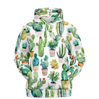 Kaktus Muster Mensch-Hund Kapuzenpullover Set  Mensch-Hund Kapuzenpullover Set TwinTails