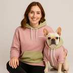 Botanic Blush Mensch-Hund Kapuzenpullover Set  Mensch-Hund Kapuzenpullover Set TwinTails