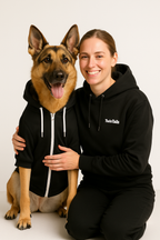 Night Balck Mensch-Hund Kapuzenpullover Set  Mensch-Hund Kapuzenpullover Set TwinTails