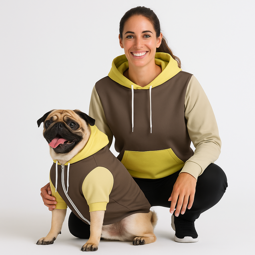 Coffee Break Mensch-Hund Kapuzenpullover Set  Coffee Break Mensch-Hund Kapuzenpullover Set TwinTails