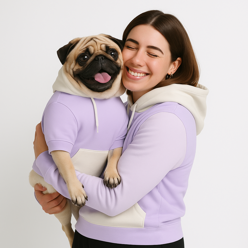 Cool Bloom Mensch-Hund Kapuzenpullover Set  Cool Bloom Mensch-Hund Kapuzenpullover Set TwinTails