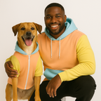 Creamy Sorbet Mensch-Hund Kapuzenpullover Set  Mensch-Hund Kapuzenpullover Set TwinTails