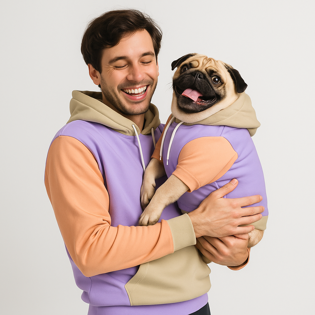Dusty Lavender Mensch-Hund Kapuzenpullover Set  Dusty Lavender Mensch-Hund Kapuzenpullover Set TwinTails