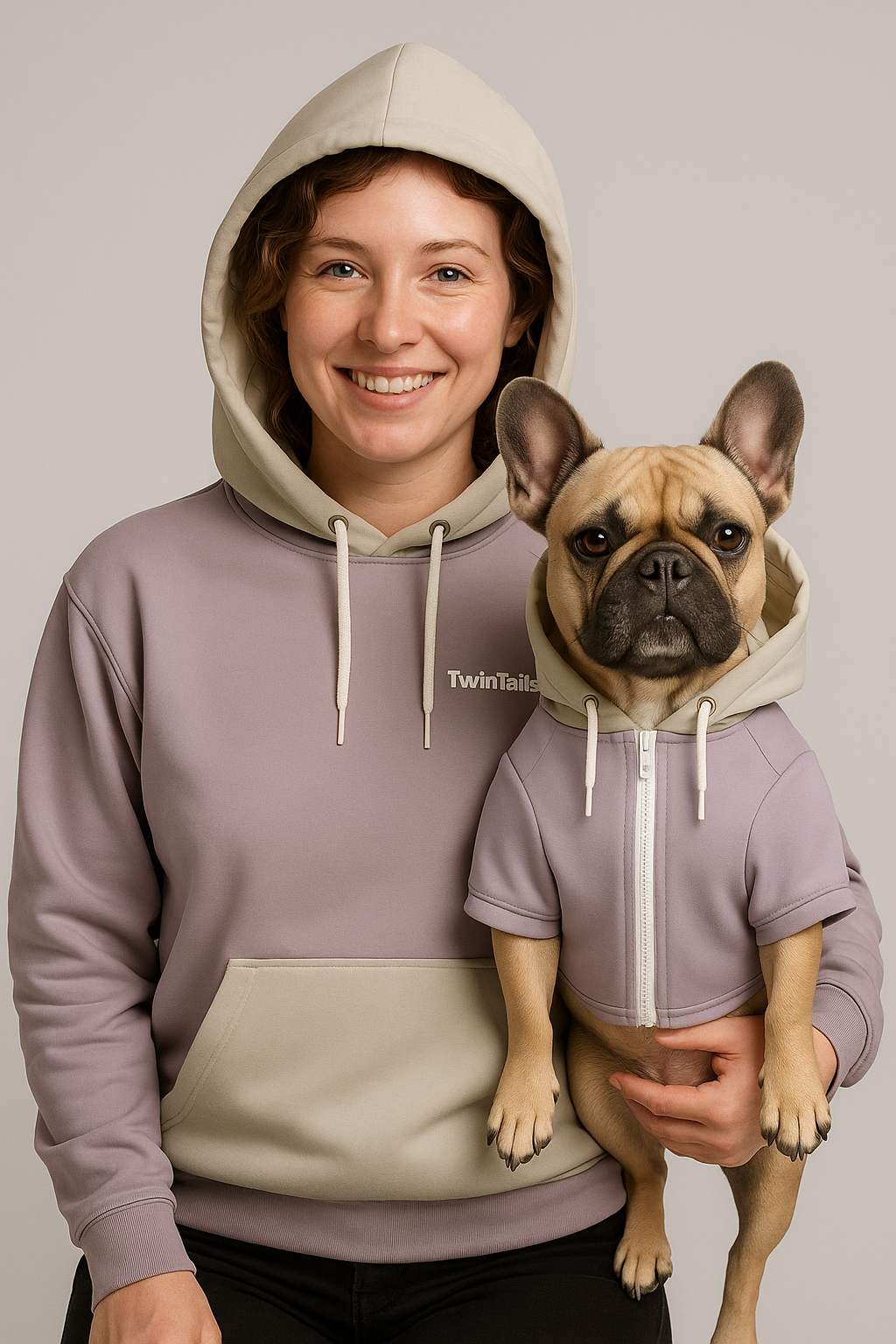Twilight Fog Mensch-Hund Kapuzenpullover Set  Mensch-Hund Kapuzenpullover Set TwinTails