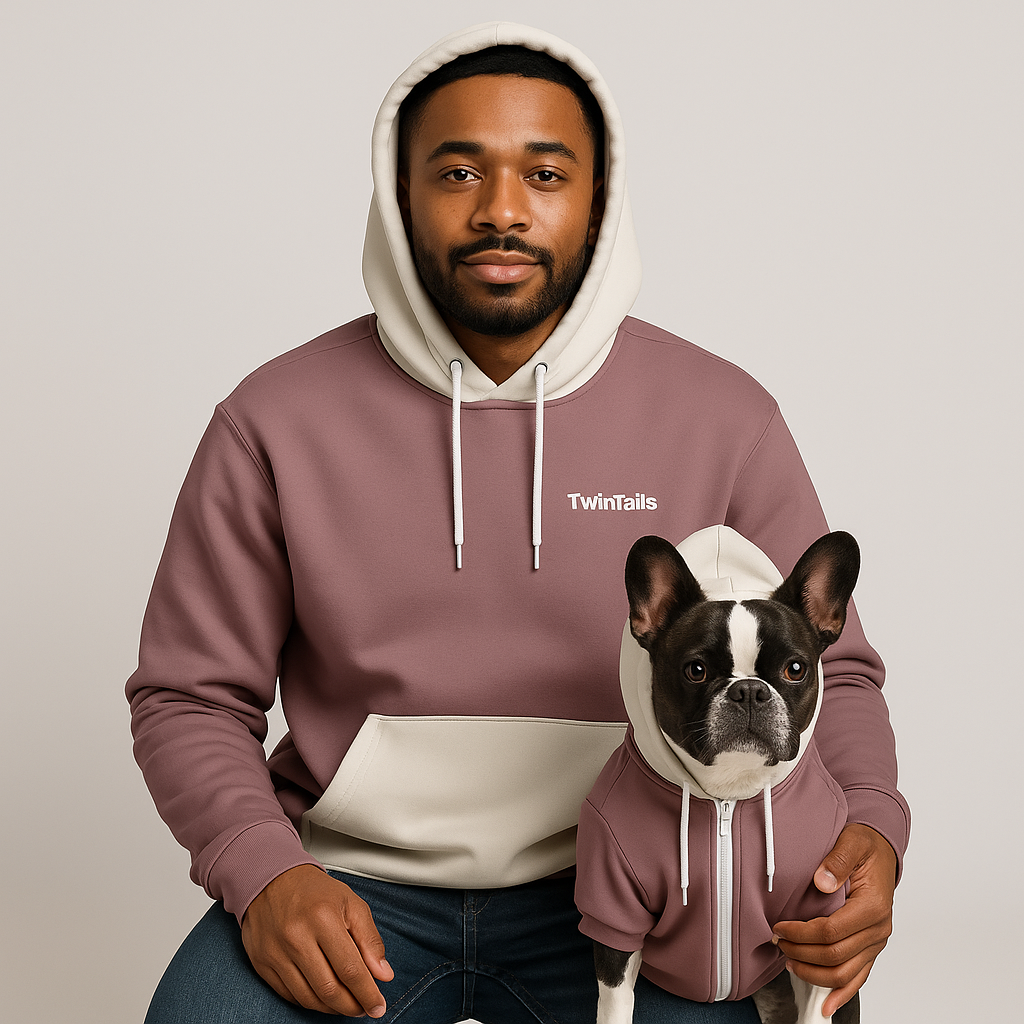 Vintage Shore Mensch-Hund Kapuzenpullover Set  Mensch-Hund Kapuzenpullover Set TwinTails
