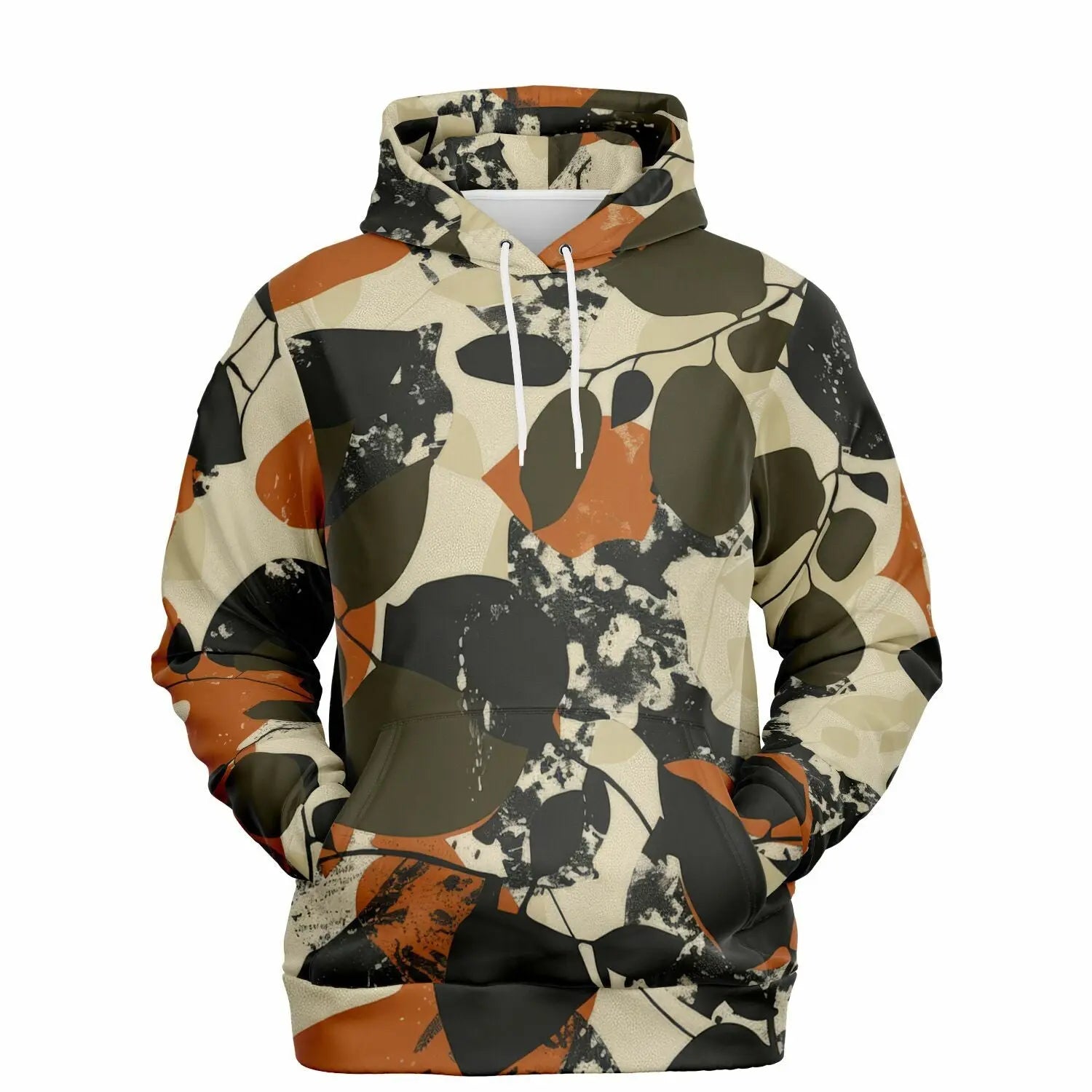 Blätter Muster Mensch-Hund Kapuzenpullover Set  Blätter Muster Mensch-Hund Kapuzenpullover Set TwinTails