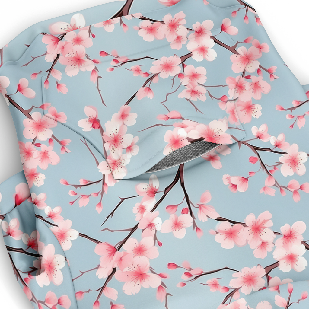 Cherry Blossom Hund Kapuzenpullover  Athletic Dog Zip-Up Hoodie - AOP TwinTails