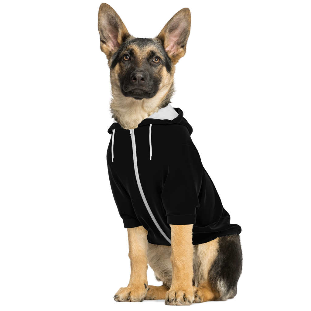 Night Balck Hund Kapuzenpullover  Athletic Dog Zip-Up Hoodie - AOP TwinTails