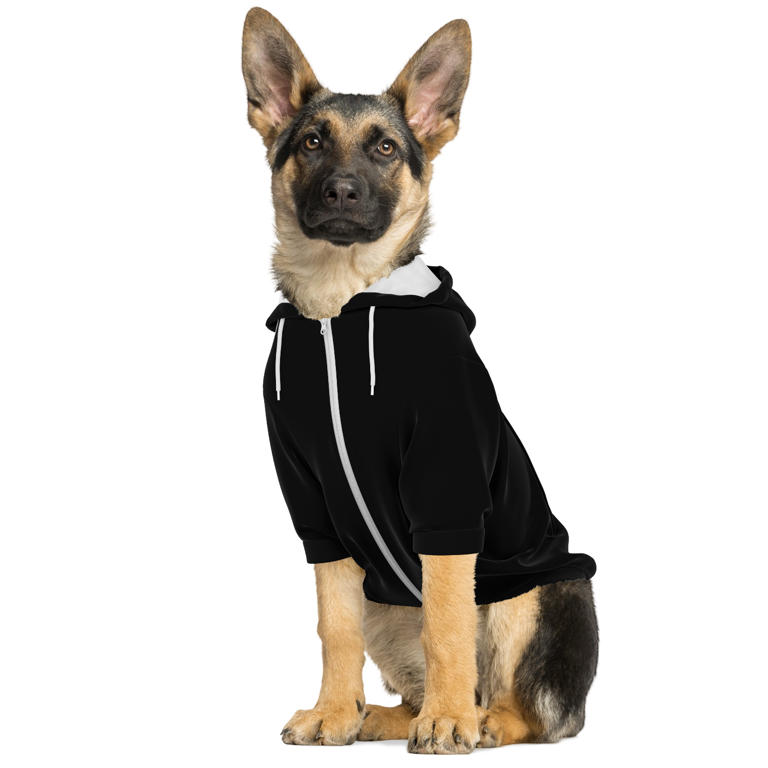 Night Balck Hund Kapuzenpullover  Athletic Dog Zip-Up Hoodie - AOP TwinTails