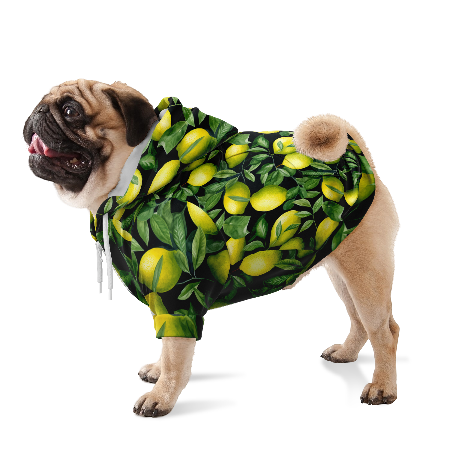 Lemon Hund Kapuzenpullover  Athletic Dog Zip-Up Hoodie - AOP TwinTails