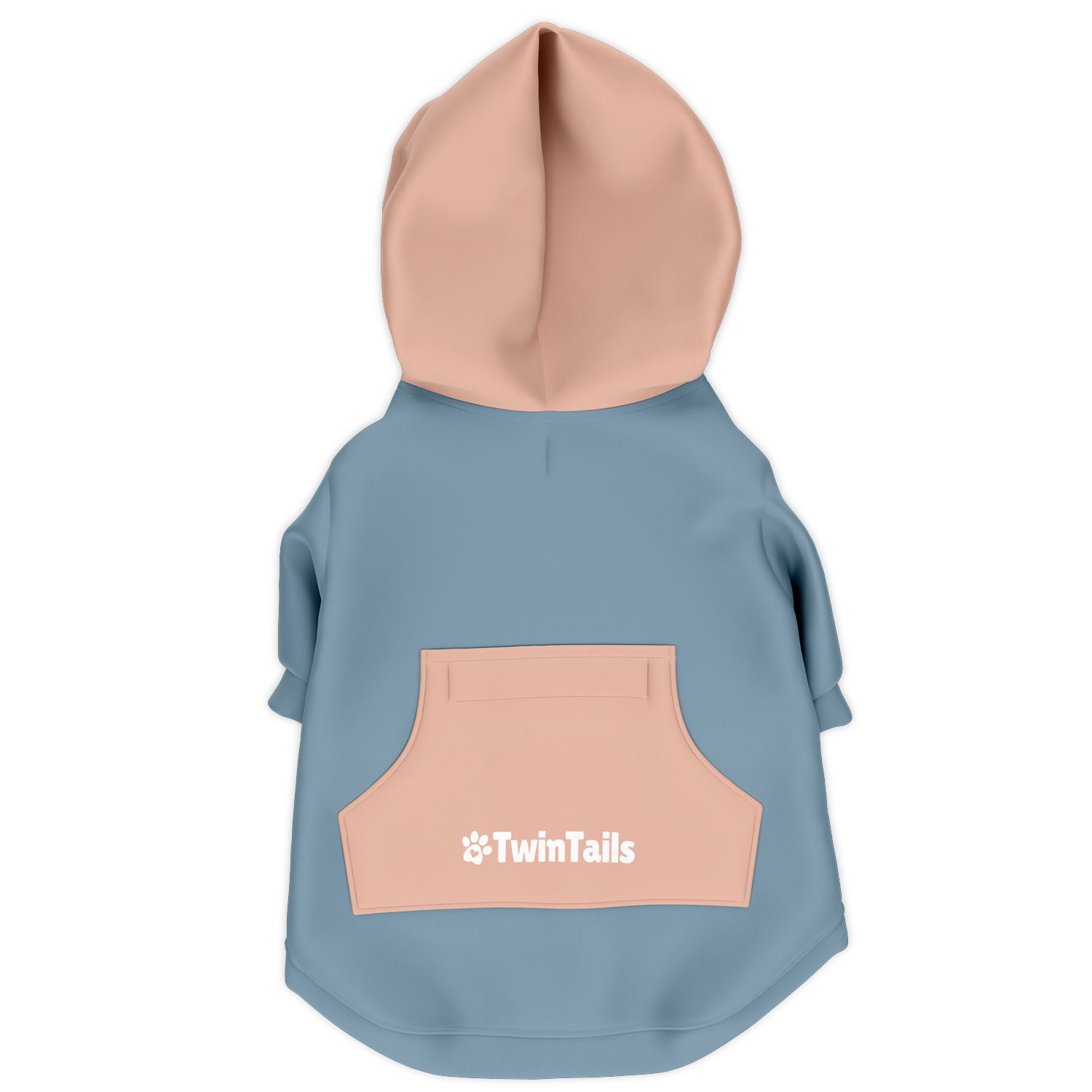 Peach Denim Mensch-Hund Kapuzenpullover Set  Mensch-Hund Kapuzenpullover Set TwinTails
