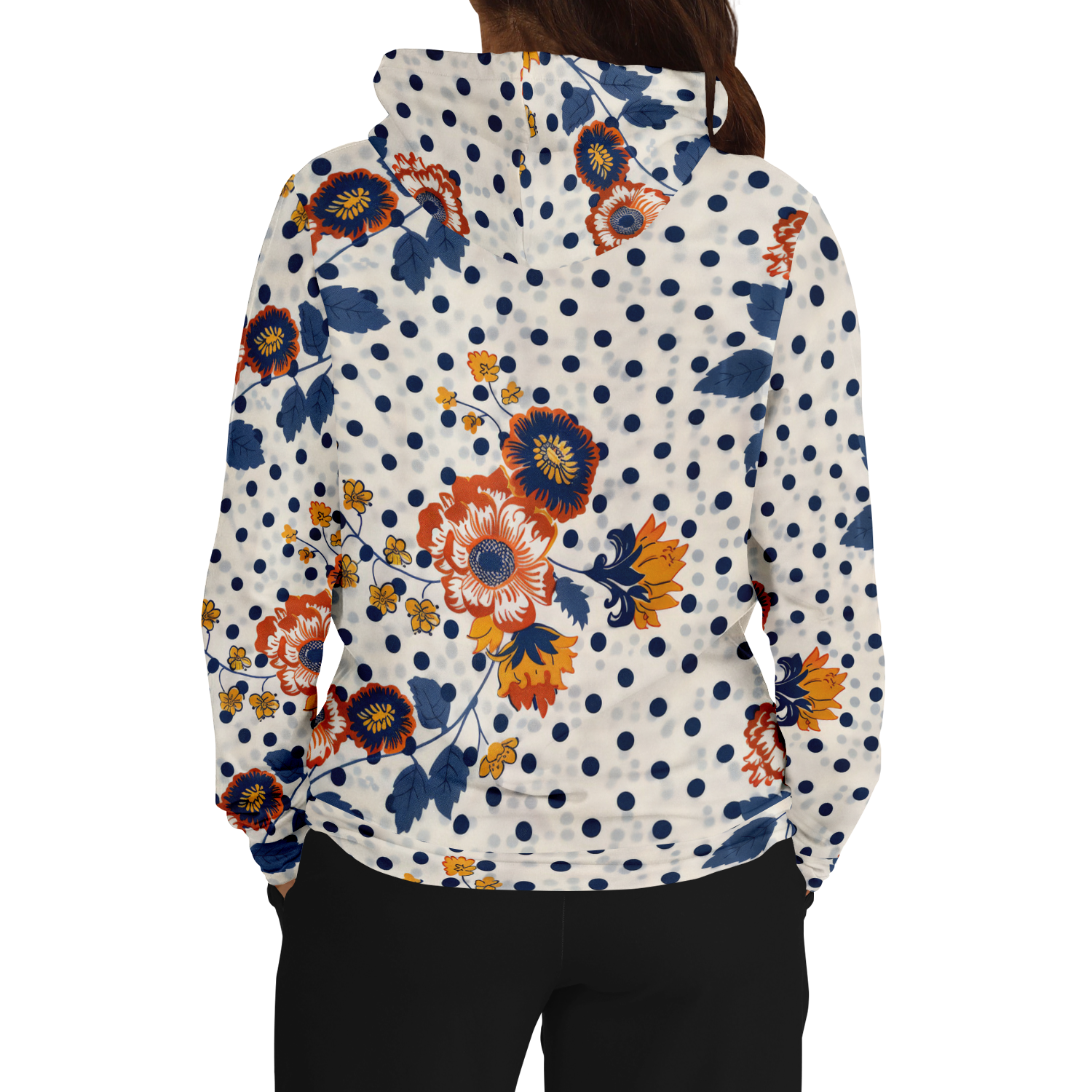 Flower Dots Pattern Kapuzenpullover - Unisex  Athletic Hoodie - AOP TwinTails