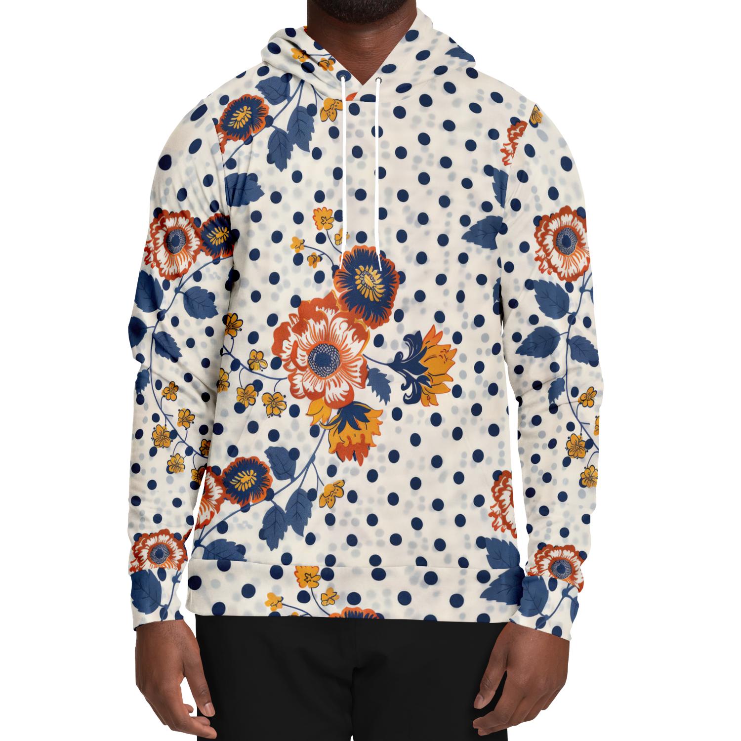 Flower Dots Pattern Kapuzenpullover - Unisex  Athletic Hoodie - AOP TwinTails