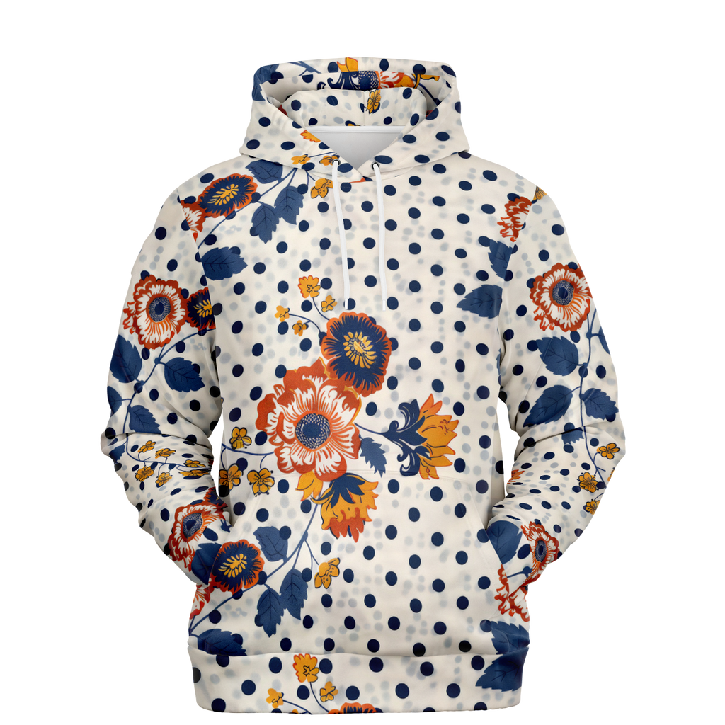 Flower Dots Pattern Mensch-Hund Kapuzenpullover Set  Mensch-Hund Kapuzenpullover Set TwinTails