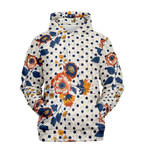 Flower Dots Pattern Mensch-Hund Kapuzenpullover Set  Mensch-Hund Kapuzenpullover Set TwinTails