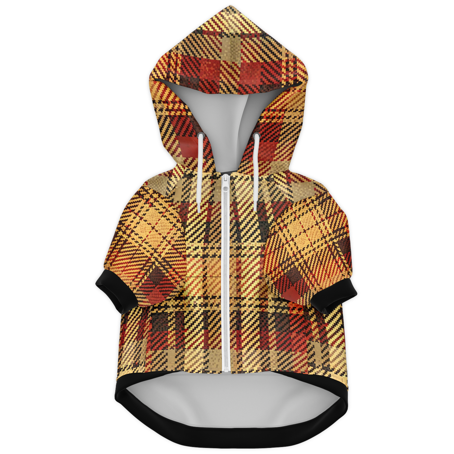 Herbstkaro Mensch-Hund Kapuzenpullover Set  Herbstkaro Mensch-Hund Kapuzenpullover Set TwinTails
