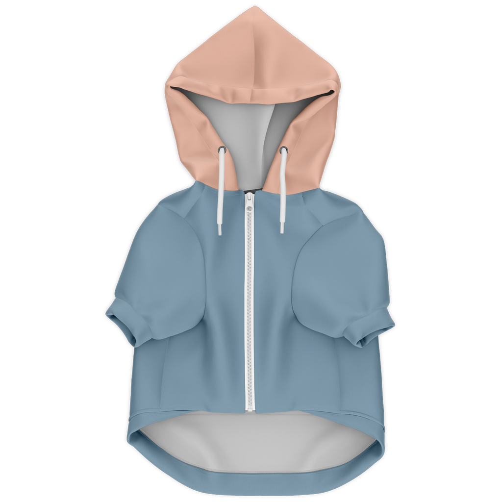 Peach Denim Mensch-Hund Kapuzenpullover Set  Mensch-Hund Kapuzenpullover Set TwinTails