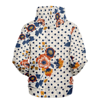 Flower Dots Pattern Kapuzenpullover - Unisex  Athletic Hoodie - AOP TwinTails