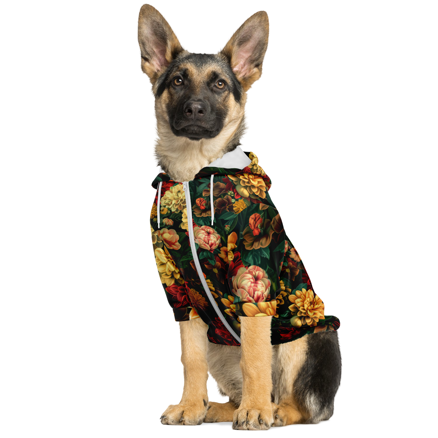 Floral Muster Hund Kapuzenpullover  Hund Kapuzenpullover TwinTails