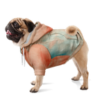 Samt Orange Hund Kapuzenpullover  Athletic Dog Zip-Up Hoodie - AOP TwinTails