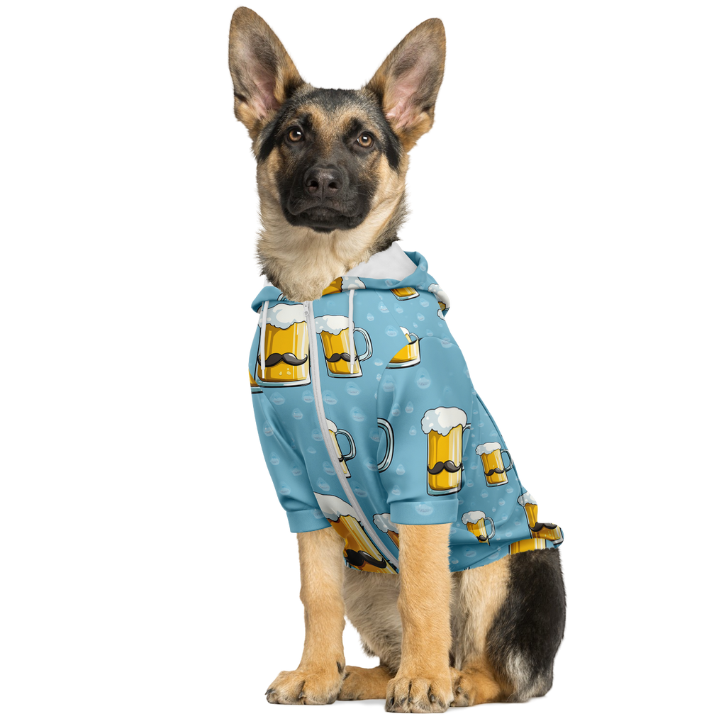 Bier Mustache Hund Kapuzenpullover  Bier Mustache Hund Kapuzenpullover TwinTails