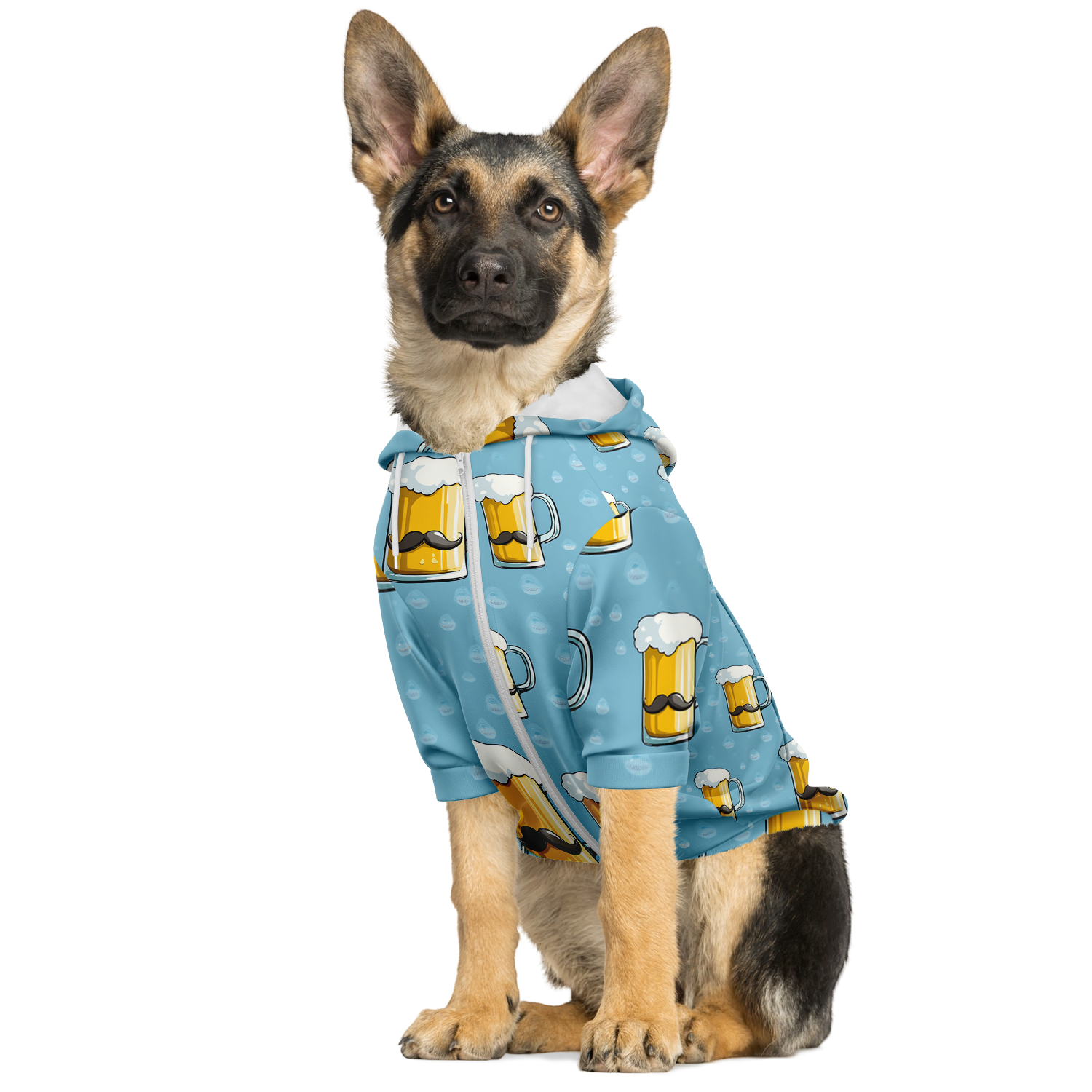 Bier Mustache Hund Kapuzenpullover  Bier Mustache Hund Kapuzenpullover TwinTails