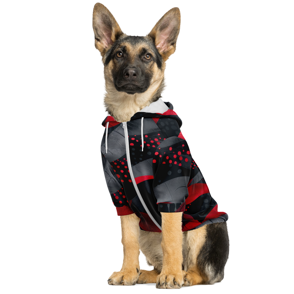 Red Dots Hund Kapuzenpullover  Hund Kapuzenpullover TwinTails