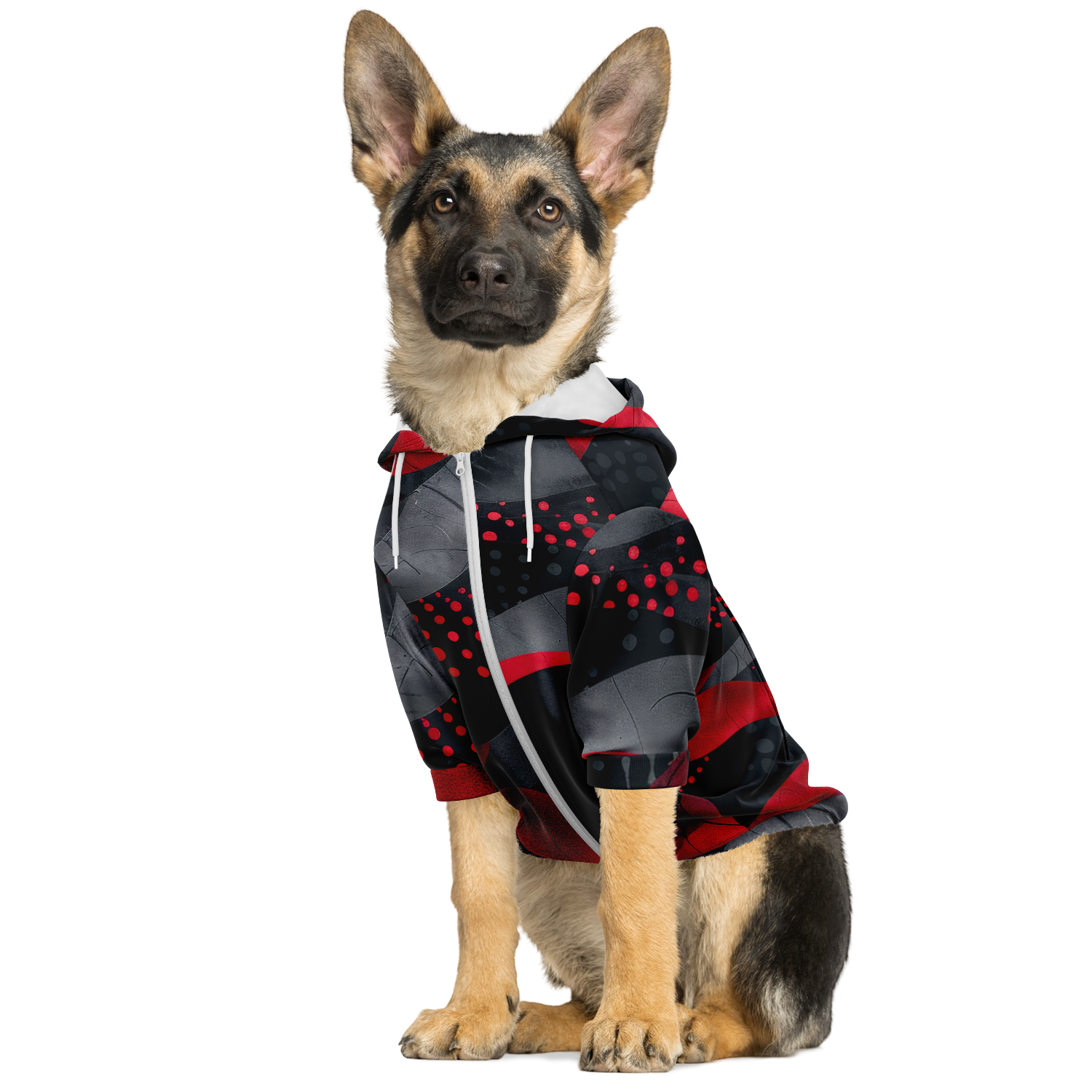 Red Dots Hund Kapuzenpullover  Hund Kapuzenpullover TwinTails