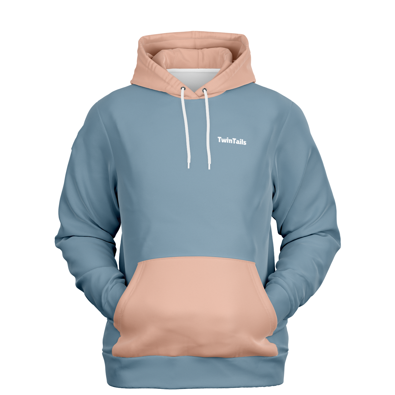 Peach Denim Mensch-Hund Kapuzenpullover Set  Mensch-Hund Kapuzenpullover Set TwinTails