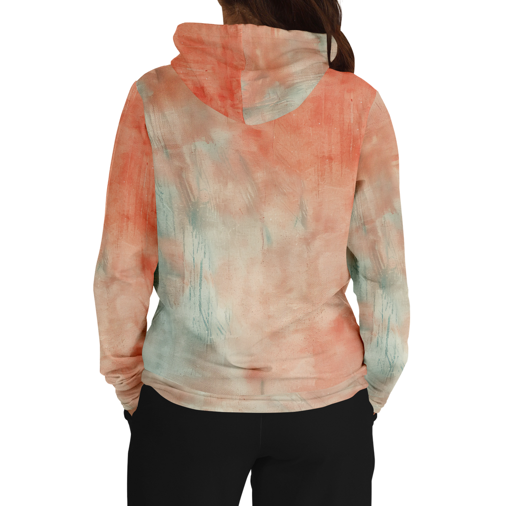 Samt Orange Kapuzenpullover - Unisex  Athletic Hoodie - AOP TwinTails
