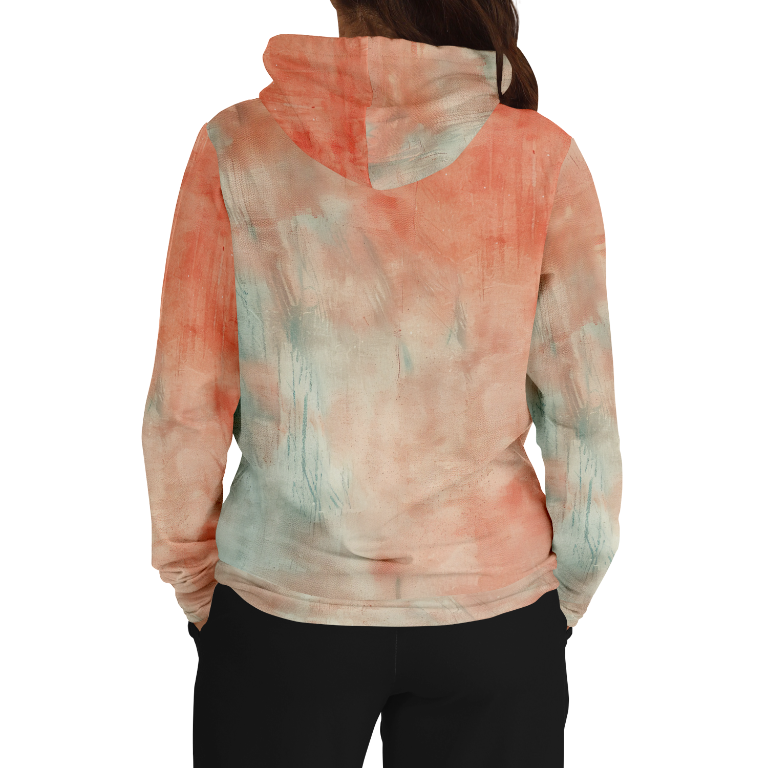 Samt Orange Kapuzenpullover - Unisex  Athletic Hoodie - AOP TwinTails