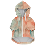 Samt Orange Hund Kapuzenpullover  Athletic Dog Zip-Up Hoodie - AOP TwinTails