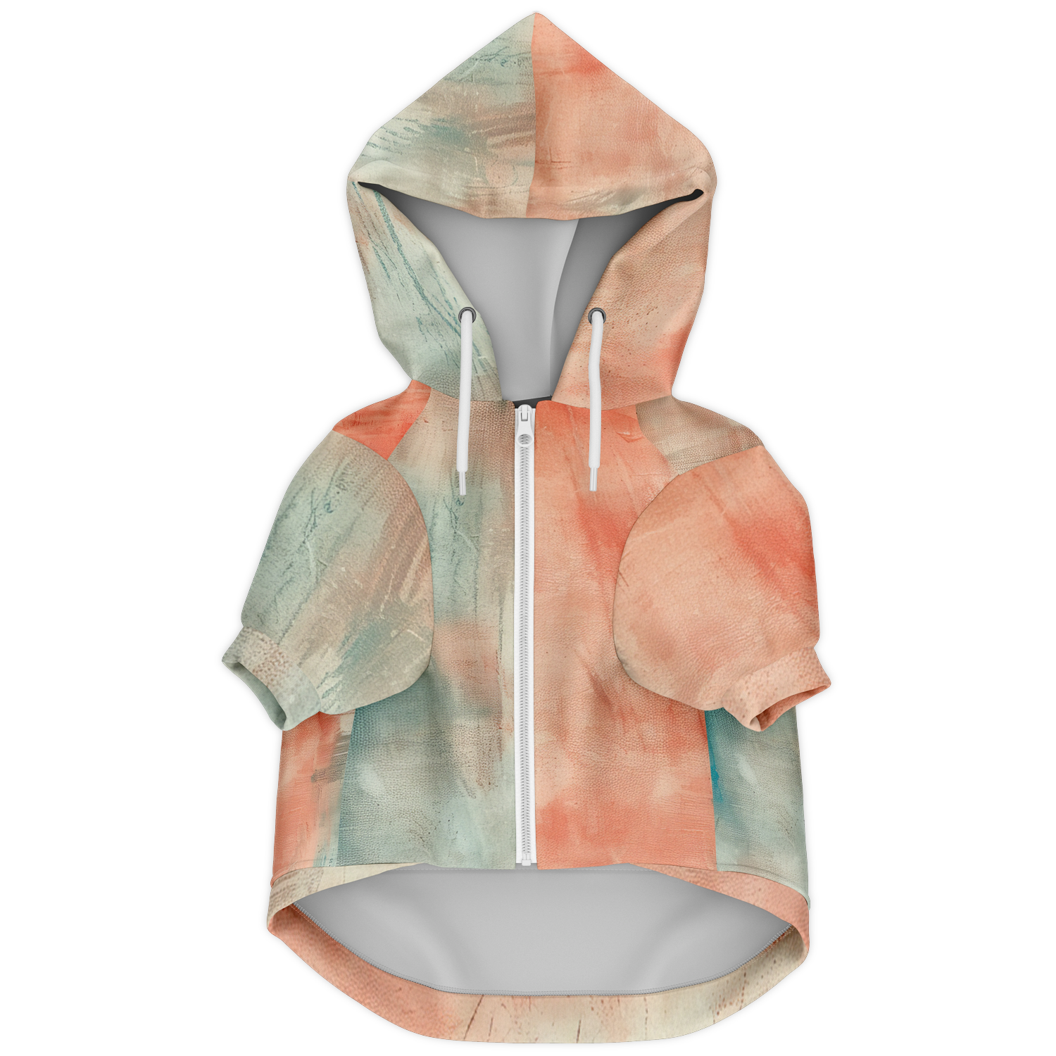 Samt Orange Hund Kapuzenpullover  Athletic Dog Zip-Up Hoodie - AOP TwinTails