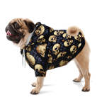Skulls Muster Hund Kapuzenpullover  Athletic Dog Zip-Up Hoodie - AOP TwinTails
