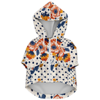 Flower Dots Pattern Mensch-Hund Kapuzenpullover Set  Mensch-Hund Kapuzenpullover Set TwinTails