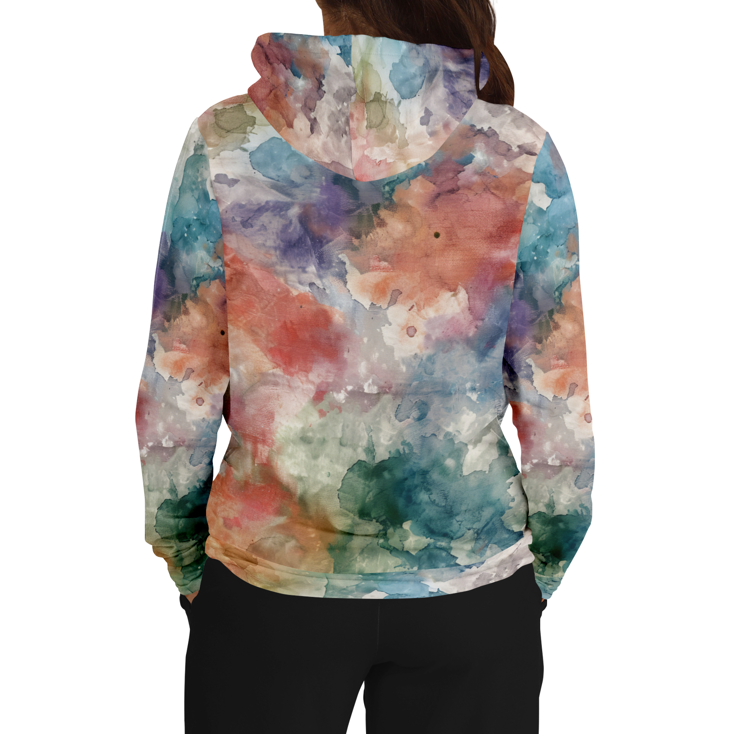 Samt Orange Kapuzenpullover - Unisex copy  Athletic Hoodie - AOP TwinTails